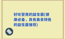 好吃管用的益生菌(健康必备，具有美食特色的益生菌推荐)