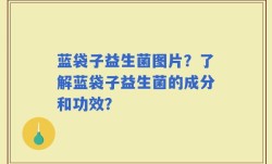 蓝袋子益生菌图片？了解蓝袋子益生菌的成分和功效？