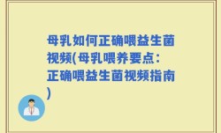 母乳如何正确喂益生菌视频(母乳喂养要点：正确喂益生菌视频指南)
