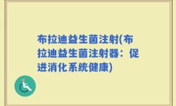 布拉迪益生菌注射(布拉迪益生菌注射器：促进消化系统健康)