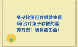 兔子软便可以喂益生菌吗(治疗兔子软便的营养方法：喂食益生菌)
