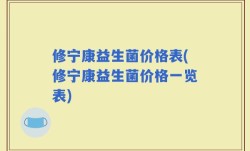修宁康益生菌价格表(修宁康益生菌价格一览表)