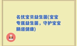 名优宝贝益生菌(宝宝专属益生菌，守护宝宝肠道健康)