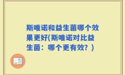 斯唯诺和益生菌哪个效果更好(斯唯诺对比益生菌：哪个更有效？)