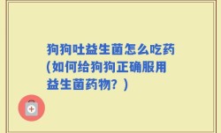 狗狗吐益生菌怎么吃药(如何给狗狗正确服用益生菌药物？)