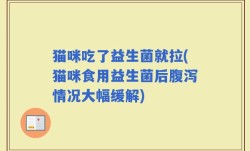猫咪吃了益生菌就拉(猫咪食用益生菌后腹泻情况大幅缓解)