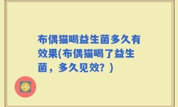 布偶猫喝益生菌多久有效果(布偶猫喝了益生菌，多久见效？)