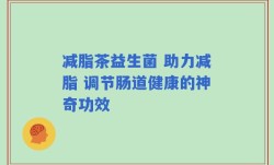 减脂茶益生菌 助力减脂 调节肠道健康的神奇功效
