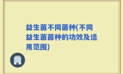 益生菌不同菌种(不同益生菌菌种的功效及适用范围)