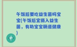 午饭后要吃益生菌吗宝宝(午饭后宜摄入益生菌，有助宝宝肠道健康)