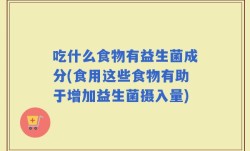 吃什么食物有益生菌成分(食用这些食物有助于增加益生菌摄入量)