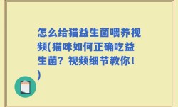 怎么给猫益生菌喂养视频(猫咪如何正确吃益生菌？视频细节教你！)