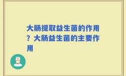 大肠提取益生菌的作用？大肠益生菌的主要作用