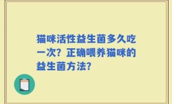 猫咪活性益生菌多久吃一次？正确喂养猫咪的益生菌方法？