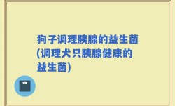狗子调理胰腺的益生菌(调理犬只胰腺健康的益生菌)