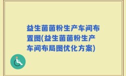 益生菌菌粉生产车间布置图(益生菌菌粉生产车间布局图优化方案)