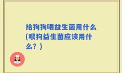 给狗狗喂益生菌用什么(喂狗益生菌应该用什么？)