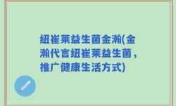 纽崔莱益生菌金瀚(金瀚代言纽崔莱益生菌，推广健康生活方式)