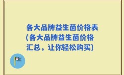 各大品牌益生菌价格表(各大品牌益生菌价格汇总，让你轻松购买)