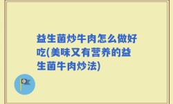 益生菌炒牛肉怎么做好吃(美味又有营养的益生菌牛肉炒法)