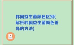 韩国益生菌颜色区别(解析韩国益生菌颜色差异的方法)