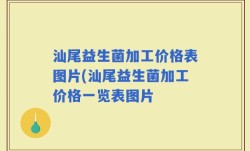 汕尾益生菌加工价格表图片(汕尾益生菌加工价格一览表图片