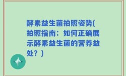 酵素益生菌拍照姿势(拍照指南：如何正确展示酵素益生菌的营养益处？)