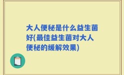 大人便秘是什么益生菌好(最佳益生菌对大人便秘的缓解效果)