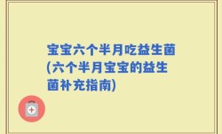 宝宝六个半月吃益生菌(六个半月宝宝的益生菌补充指南)
