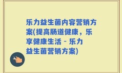 乐力益生菌内容营销方案(提高肠道健康，乐享健康生活 - 乐力益生菌营销方案)