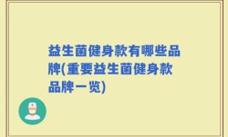 益生菌健身款有哪些品牌(重要益生菌健身款品牌一览)