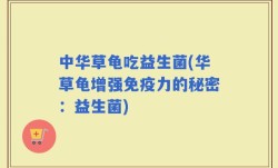 中华草龟吃益生菌(华草龟增强免疫力的秘密：益生菌)