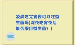 凌晨吃完宵夜可以吃益生菌吗(深夜吃宵夜后能否服用益生菌？)