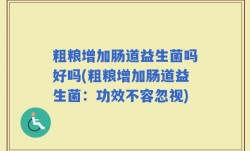 粗粮增加肠道益生菌吗好吗(粗粮增加肠道益生菌：功效不容忽视)