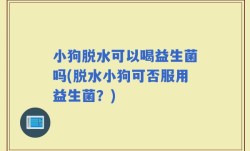 小狗脱水可以喝益生菌吗(脱水小狗可否服用益生菌？)