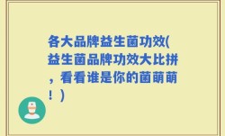 各大品牌益生菌功效(益生菌品牌功效大比拼，看看谁是你的菌萌萌！)