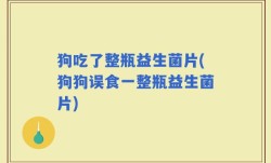 狗吃了整瓶益生菌片(狗狗误食一整瓶益生菌片)