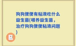 狗狗便便有粘液吃什么益生菌(喂养益生菌，治疗狗狗便便粘液问题)
