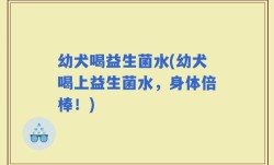 幼犬喝益生菌水(幼犬喝上益生菌水，身体倍棒！)