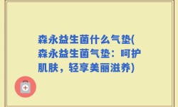 森永益生菌什么气垫(森永益生菌气垫：呵护肌肤，轻享美丽滋养)