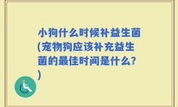 小狗什么时候补益生菌(宠物狗应该补充益生菌的最佳时间是什么？)