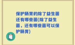 保护肠胃的除了益生菌还有哪些菌(除了益生菌，还有哪些菌可以保护肠胃)