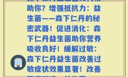 森下仁丹益生菌每种不同的功效(改善便秘：森下仁丹益生菌如何帮助你？增强抵抗力：益生菌——森下仁丹的秘密武器！促进消化：森下仁丹益生菌助你营养吸收良好！缓解过敏：森下仁丹益生菌改善过敏症状效果显著！改善肠道环境：益生菌——森下仁丹帮你构建健康肠道！)