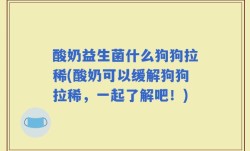 酸奶益生菌什么狗狗拉稀(酸奶可以缓解狗狗拉稀，一起了解吧！)