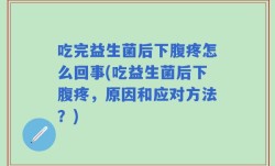 吃完益生菌后下腹疼怎么回事(吃益生菌后下腹疼，原因和应对方法？)