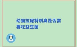幼猫拉屎特别臭是否需要吃益生菌