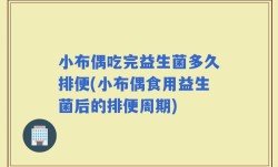 小布偶吃完益生菌多久排便(小布偶食用益生菌后的排便周期)