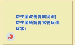 益生菌改善胃酸倒流(益生菌缓解胃食管反流症状)