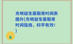 光明益生菌服用时间表图片(光明益生菌服用时间指南，科学有效！)