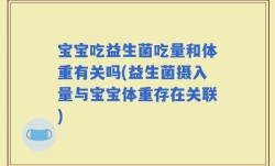 宝宝吃益生菌吃量和体重有关吗(益生菌摄入量与宝宝体重存在关联)
